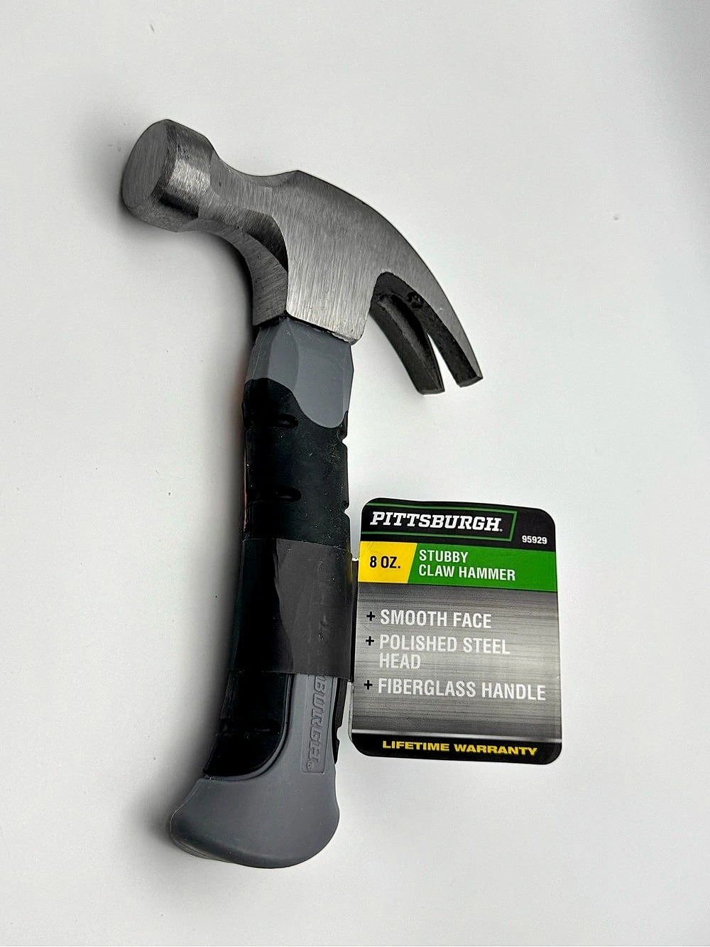 Pittsburgh 8 oz. Stubby Claw Hammer Fiberglass Handle Hammer NWT